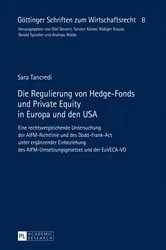 Book cover of Die Regulierung von Hedge-Fonds und Private Equity in Europa und den USA by Unknown