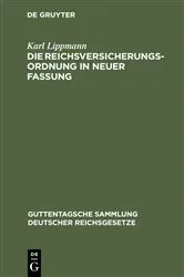 Book cover of Die Reichsversicherungsordnung in neuer Fassung by Karl Lippmann