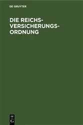 Book cover of Die Reichsversicherungsordnung by Unknown
