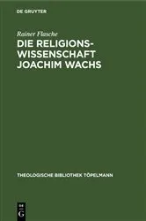 Book cover of Die Religionswissenschaft Joachim Wachs by Unknown