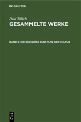 Book cover of Die religiöse Substanz der Kultur by Renate Albrecht