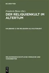Book cover of Die Reliquien als Kultobjekt by Friedrich Pfister