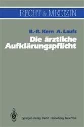 Book cover of Die Ã¤rztliche AufklÃ¤rungspflicht by B.-R. Kern