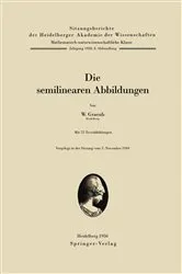 Book cover of Die semilinearen Abbildungen by Unknown
