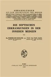 Book cover of Die Septischen Erkrankungen in der Inneren Medizin by Ferdinand Donath