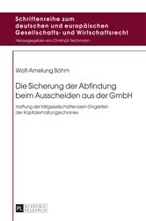 Book cover of Die Sicherung der Abfindung beim Ausscheiden aus der GmbH by Christoph Teichmann