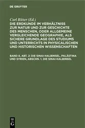 Book cover of Die Sinai-Halbinsel, Palästina und Syrien, Abschn. 1. Die Sinai-Halbinsel (2nd ed.) by Carl Ritter