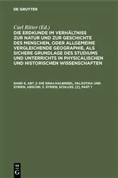Book cover of Die Sinai-Halbinsel, Palästina und Syrien, Abschn. 3. Syrien, Schluß, [2] (2nd ed.) by Carl Ritter