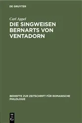 Book cover of Die Singweisen Bernarts von Ventadorn by Unknown