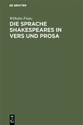 Book cover of Die Sprache Shakespeares in Vers und Prosa by Unknown