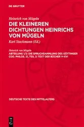 Book cover of Die Spruchsammlung des Göttinger Cod. Philos. 21, Teil 2: Text der Bücher V–XVI by Karl Stackmann