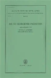 Book cover of Die St. Georgener Predigten by Regina D. Schiewer