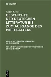 Book cover of Die stabreimende Dichtung und die gotische Prosa by Rudolf Koegel