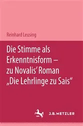 Book cover of Die Stimme als Erkenntnisform by Reinhard Leusing