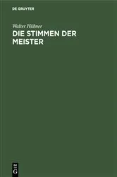 Book cover of Die Stimmen der Meister by Walter Hübner
