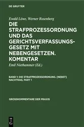 Book cover of Die Strafprozessordnung. [Nebst] Nachtrag (20th ed.) by Unknown