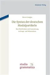 Book cover of Die Syntax der deutschen Modalpartikeln by Marco Coniglio