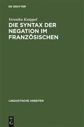 Book cover of Die Syntax der Negation im Französischen by Unknown