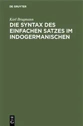 Book cover of Die Syntax des einfachen Satzes im Indogermanischen by Unknown