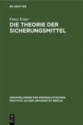 Book cover of Die Theorie der Sicherungsmittel by Unknown