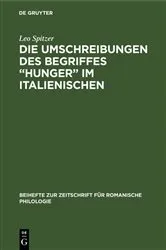 Book cover of Die Umschreibungen des Begriffes “Hunger” im Italienischen by Unknown
