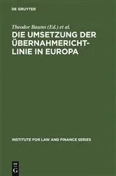 Book cover of Die Umsetzung der Übernahmerichtlinie in Europa by Theodor Baums