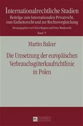 Book cover of Die Umsetzung der europaeischen Verbrauchsgueterkaufrichtlinie in Polen by Ulrich Magnus