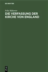 Book cover of Die Verfassung der Kirche von England by Felix Makower
