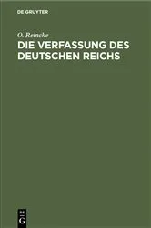 Book cover of Die Verfassung des Deutschen Reichs by Unknown