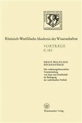 Book cover of Die verfassungstheoretische Unterscheidung von Staat und Gesellschaft als Bedingung der individuellen Freiheit by Ernst-Wolfgang Böckenförde