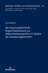 Book cover of Die verguetungsrechtliche Ungleichbehandlung von Arbeitnehmerentwerfern im System des Immaterialgueterrechts by Andreas Wiebe