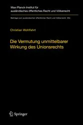 Book cover of Die Vermutung unmittelbarer Wirkung des Unionsrechts by Unknown