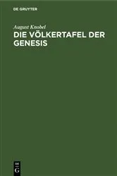 Book cover of Die Völkertafel der Genesis by August Knobel