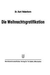 Book cover of Die Weihnachtsgratifikation by Kurt Haberkorn
