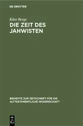 Book cover of Die Zeit des Jahwisten by Kåre Berge