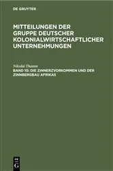 Book cover of Die Zinnerzvorkommen und der Zinnbergbau Afrikas by Nikolai Thamm