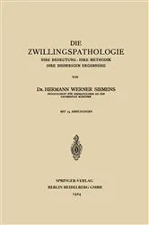 Book cover of Die Zwillingspathologie by Hermann Werner Siemens