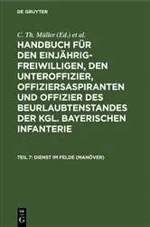 Book cover of Dienst im Felde (Manöver) (7th ed.) by C. Th. Müller