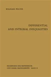 Book cover of Differential and Integral Inequalities by Wolfgang Walter