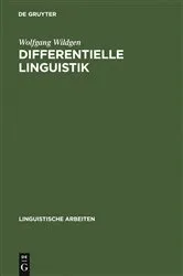 Book cover of Differentielle Linguistik by Wolfgang Wildgen