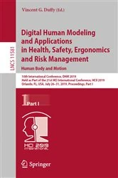 Book cover of Digital Human Modeling and Applications in Health, Safety, Ergonomics and Risk Management. Human Body and Motion by Vincent G. Duffy