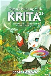 Book cover of Digital Painting with KRITA 2.9 by Scott L Petrovic