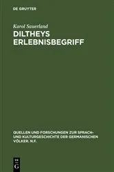 Book cover of Diltheys Erlebnisbegriff by Karol Sauerland