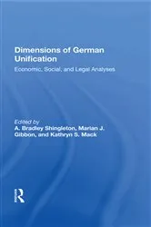Book cover of Dimensions of German Unification by Unknown