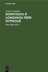 Book cover of Dionysiou e Longinou Peri hypsous by Casius Longinus