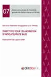 Book cover of Directives pour l'élaboration d'indicateurs de base by World Health Organization