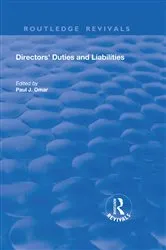 Book cover of Directors' Duties and Liabilities by Paul J. Omar