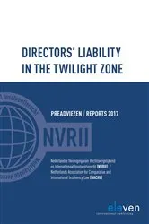 Book cover of Directors' liability in the twilight zone by Netherlands Association for Comparative and International Insolvency Law