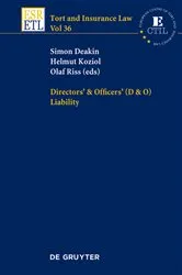 Book cover of Directors & Officers (D & O) Liability by Simon Deakin