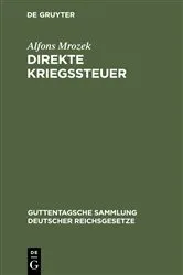 Book cover of Direkte Kriegssteuer by Unknown